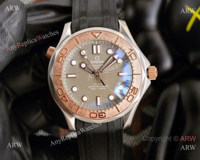 Swiss Quality Omega Seamaster Nekton Watch Rubber Strap Two Tone Rose Gold-Best  Replica Omega Watches